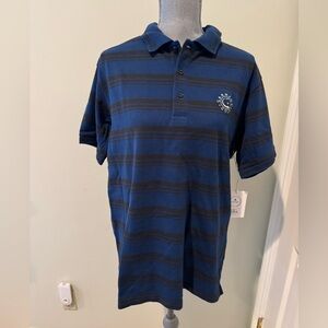 NWT Men’s Radmor Golf Shirt with Garmany Golf Logo.  Blue and Black. Size Large